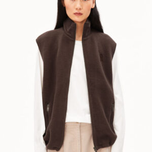 BAUMWOLL-FLEECE-WESTE — claystone van ARMEDANGELS