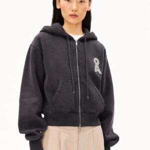 CROPPED ZIP-SWEATSHIRT — dark steel van ARMEDANGELS