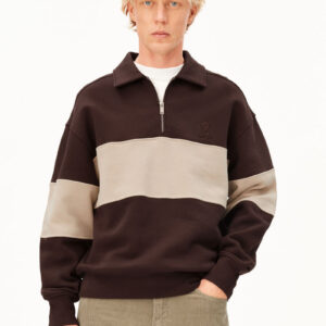 GESTREIFTES TROYER SWEATSHIRT — claystone - sand stone van ARMEDANGELS