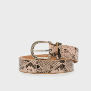 Cut it Out Heart Belt Leather — Beige van Fabienne Chapot