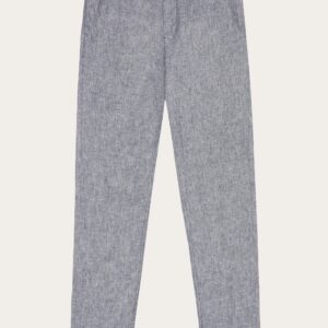 CALLA tapered mid-rise linen pants - GOTS/Vegan - Vintage Indigo — Knowledge Cotton Apparel