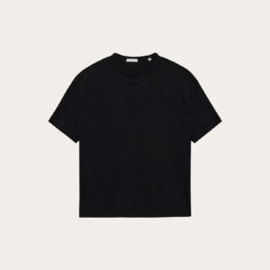Cashmere knit t-shirt - Black Jet van Knowledge Cotton Apparel