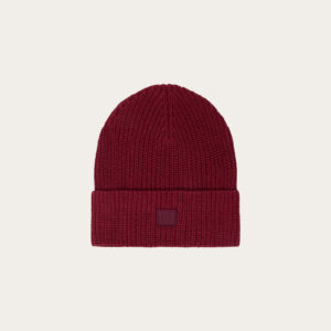 Rib badge beanie - Burgundy van Knowledge Cotton Apparel