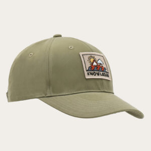 Vent canvas 200 badge cap - Burned Olive van Knowledge Cotton Apparel