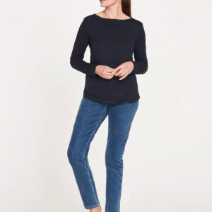 Fairtrade Organic Cotton Long Sleeve Jersey Top - Navy van Thought