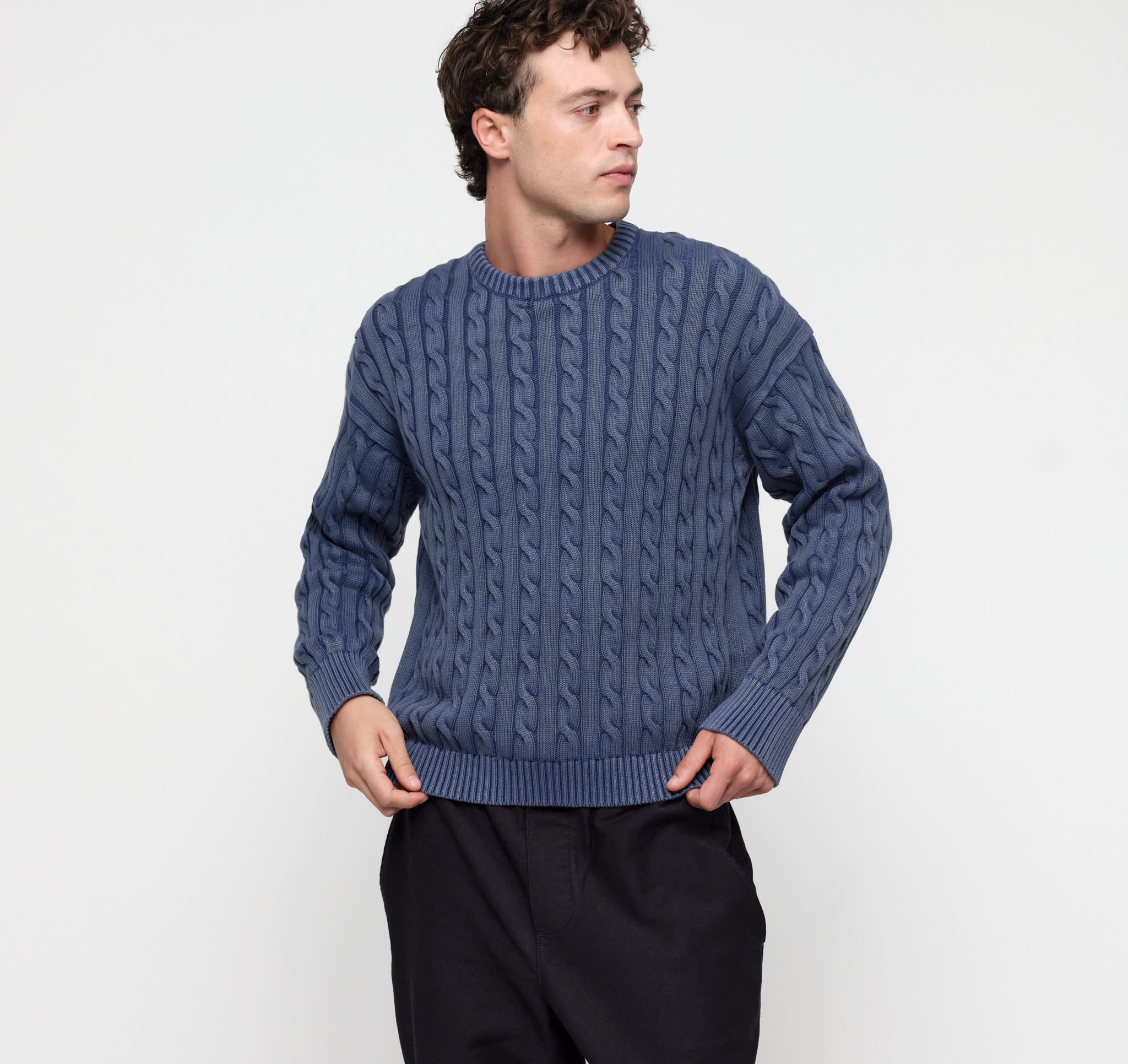 True Knit Boxy Fit Cable Sweater — Organic Basics
